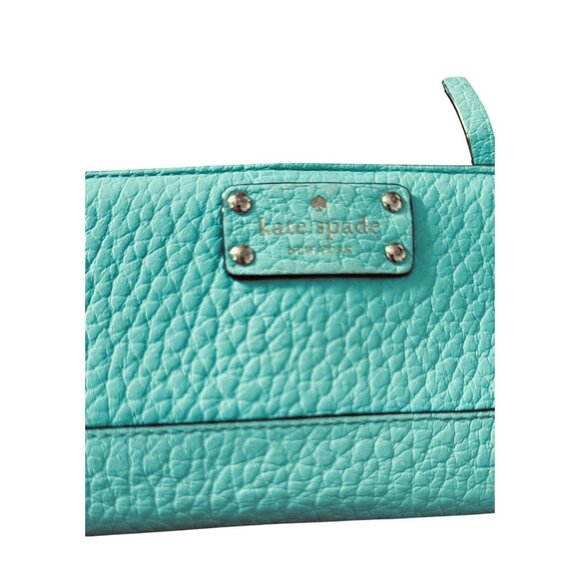 Kate Spade turquoise Large Slim Leather Wallet With Multiple Card Slots & ID Win - Picture 3 of 11
